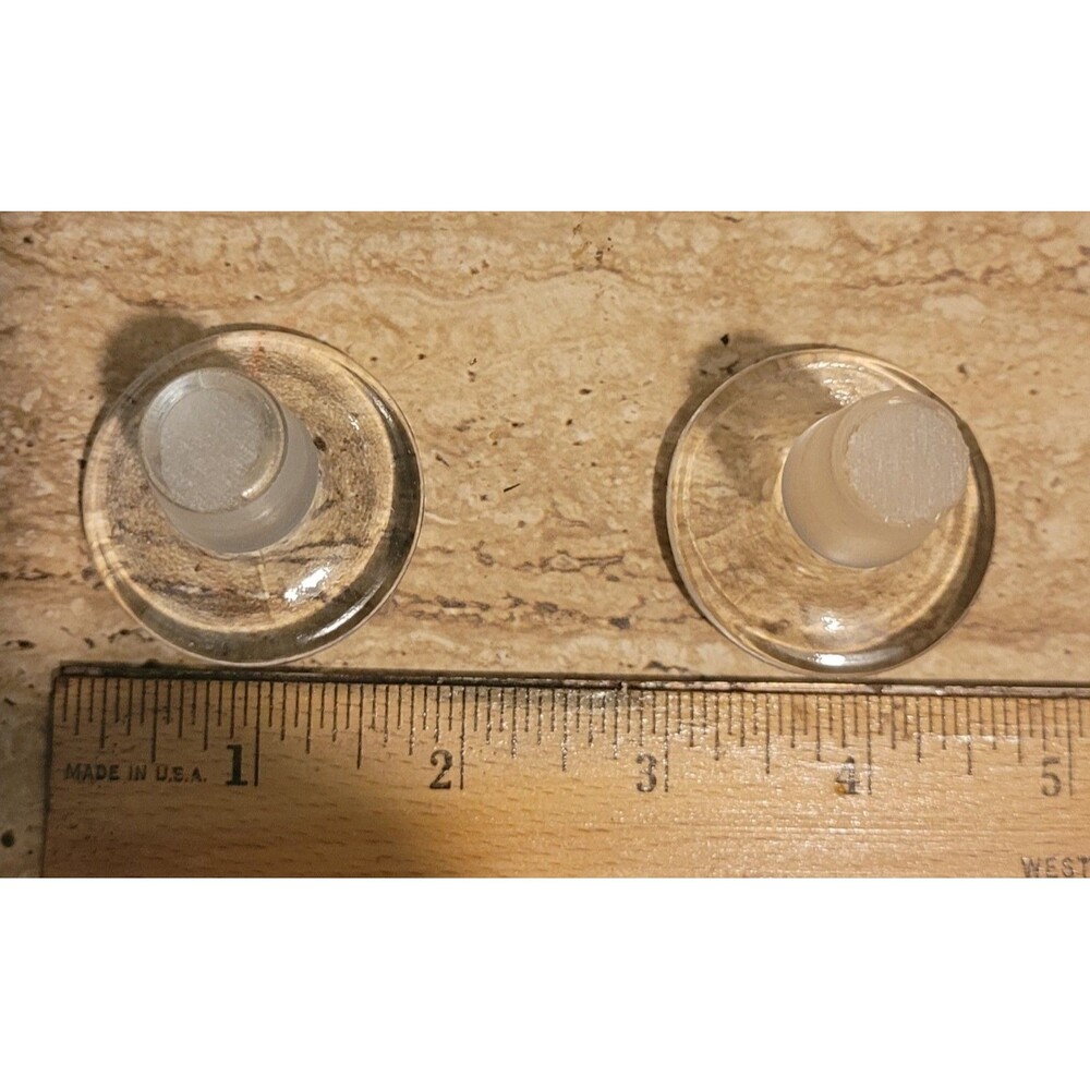 Lot Of 2 Vtg Apothecary Chemical Medicine Pharmaceutical Glass Stoppers